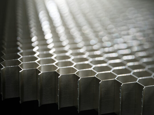Closeup of Aluminum MIL Honeycomb