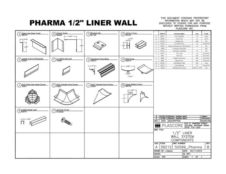 Pharma 0.5in. Liner Wall Matrix