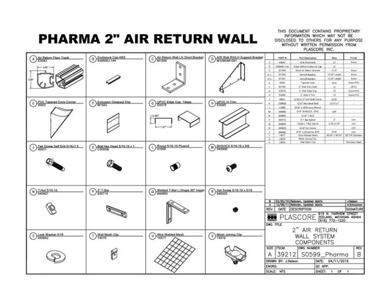 Pharma 2in. Air Return Wall Matrix