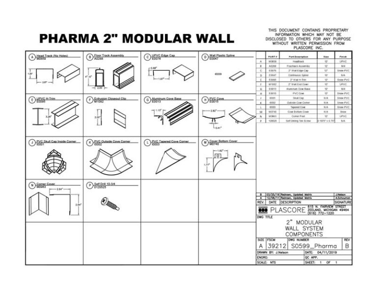 Pharma 2in. Modular Wall Matrix