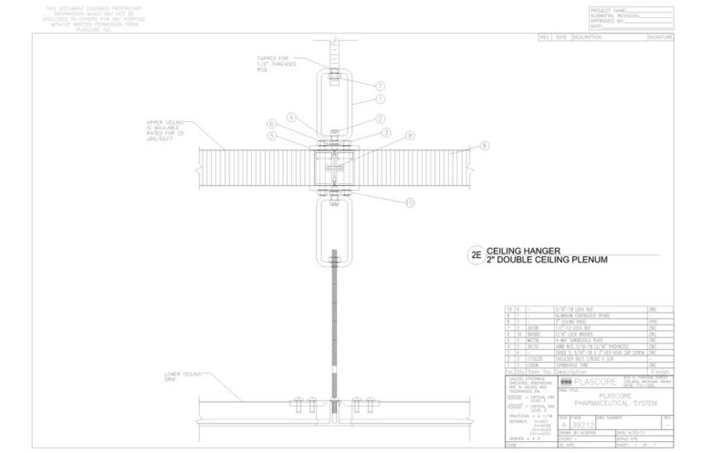 Double Plenum Ceiling – Walkable Top Grid Bottom