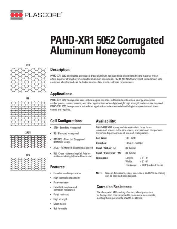PAHD-XR1 5052 Aluminum