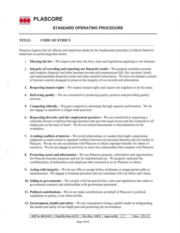 Code of Ethics