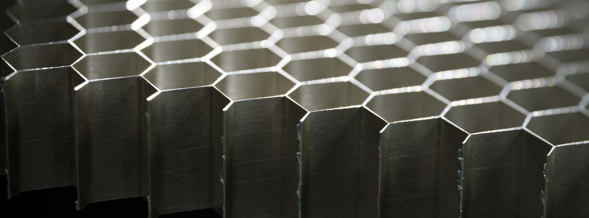 Closeup of Aluminum MIL Honeycomb